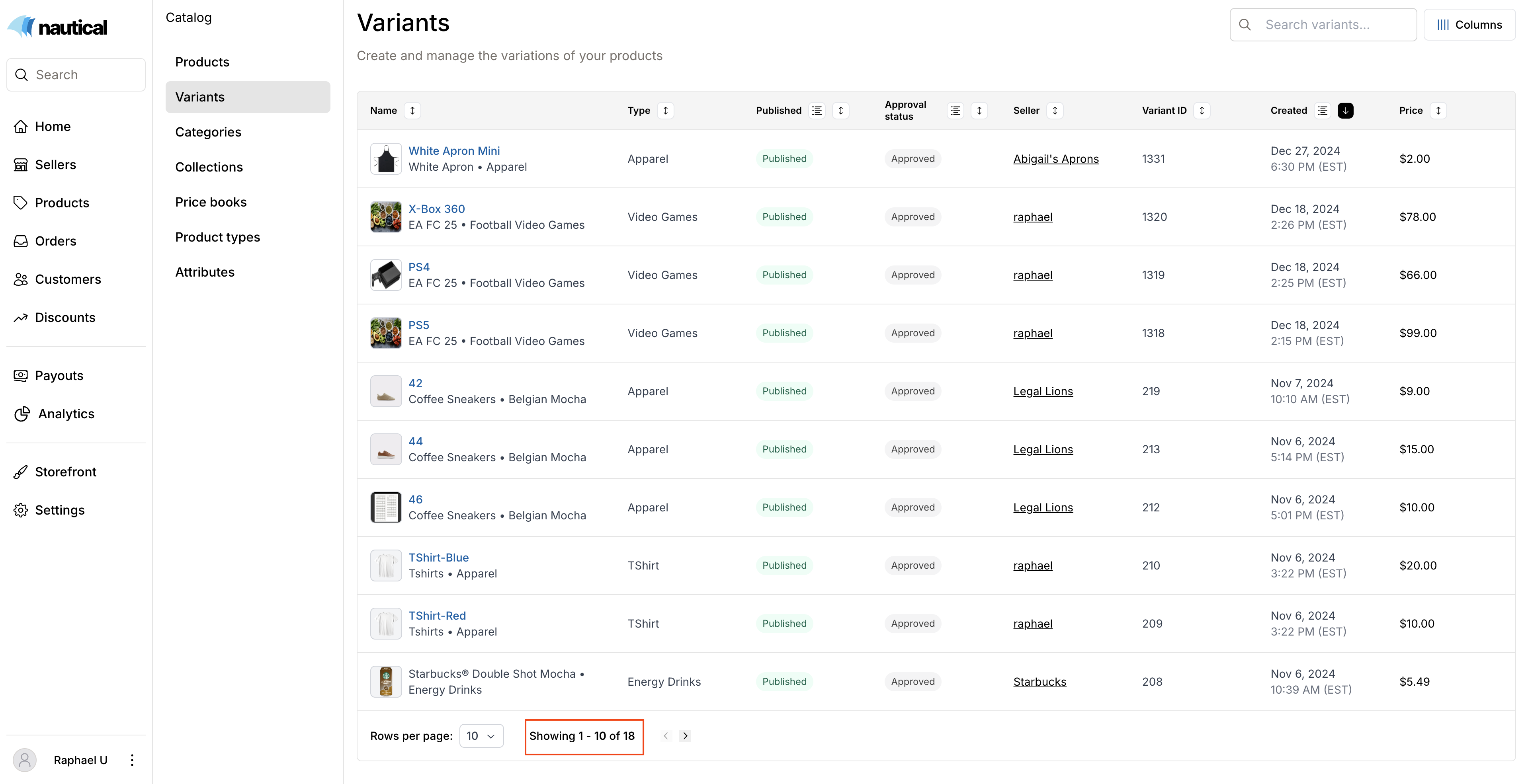 Marketplace Product Variants